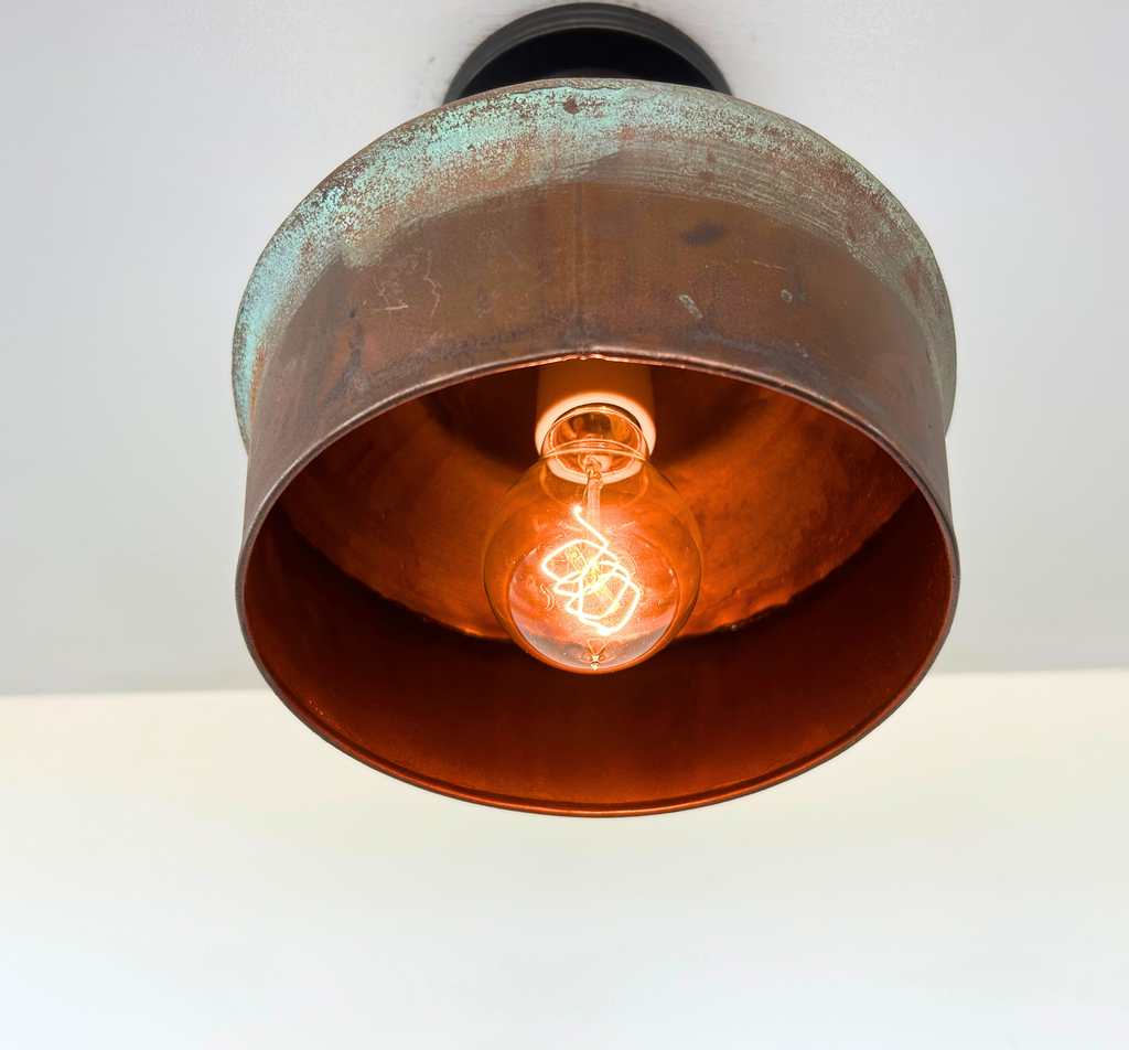 Modern Handcrafted Copper Pendant Light 8.5"