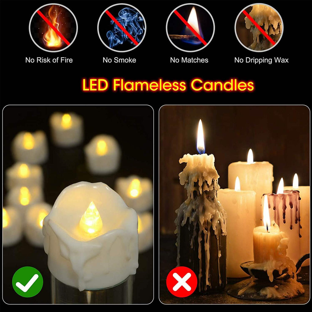 12-Pack LED Timer Candle Decoration