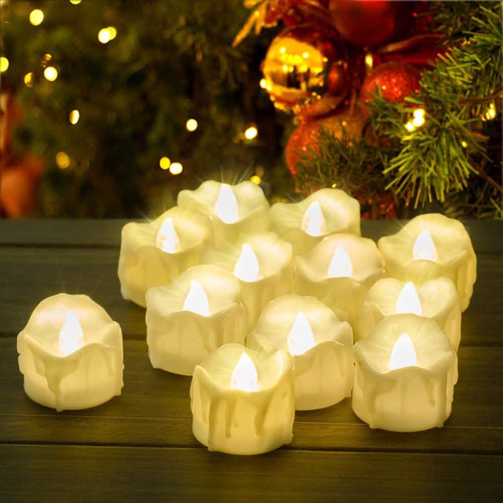 12-Pack LED Timer Candle Decoration