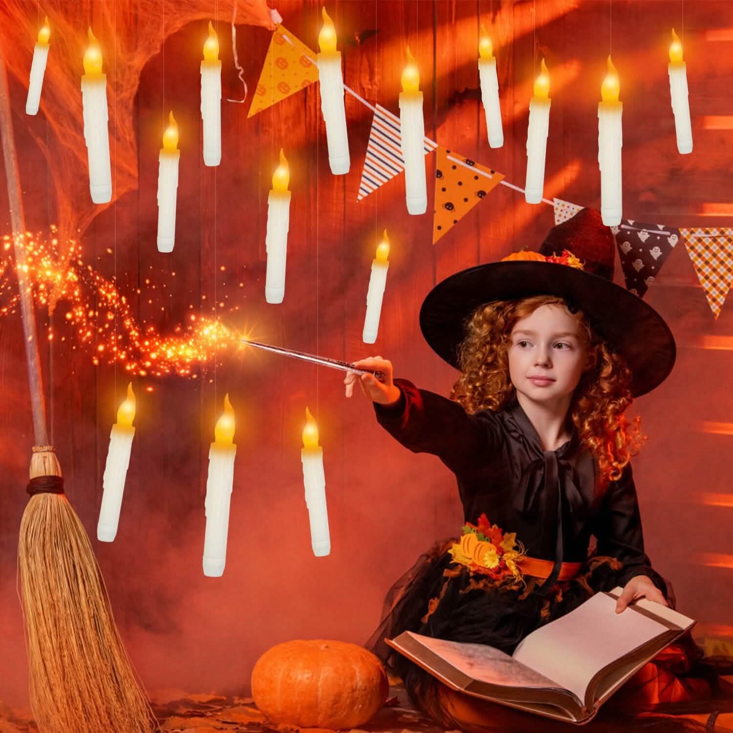 Flameless LED Magic Floating Candles 12-Pieces