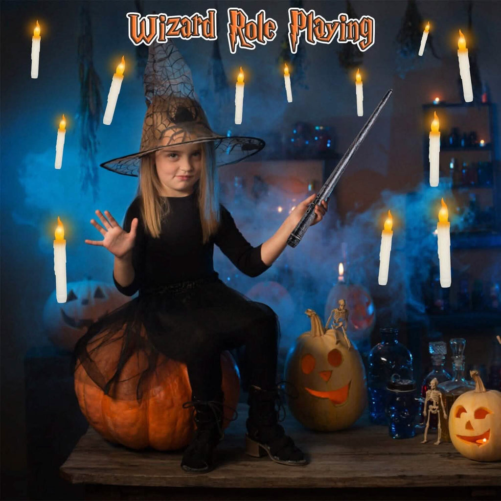Flameless LED Magic Floating Candles 12-Pieces