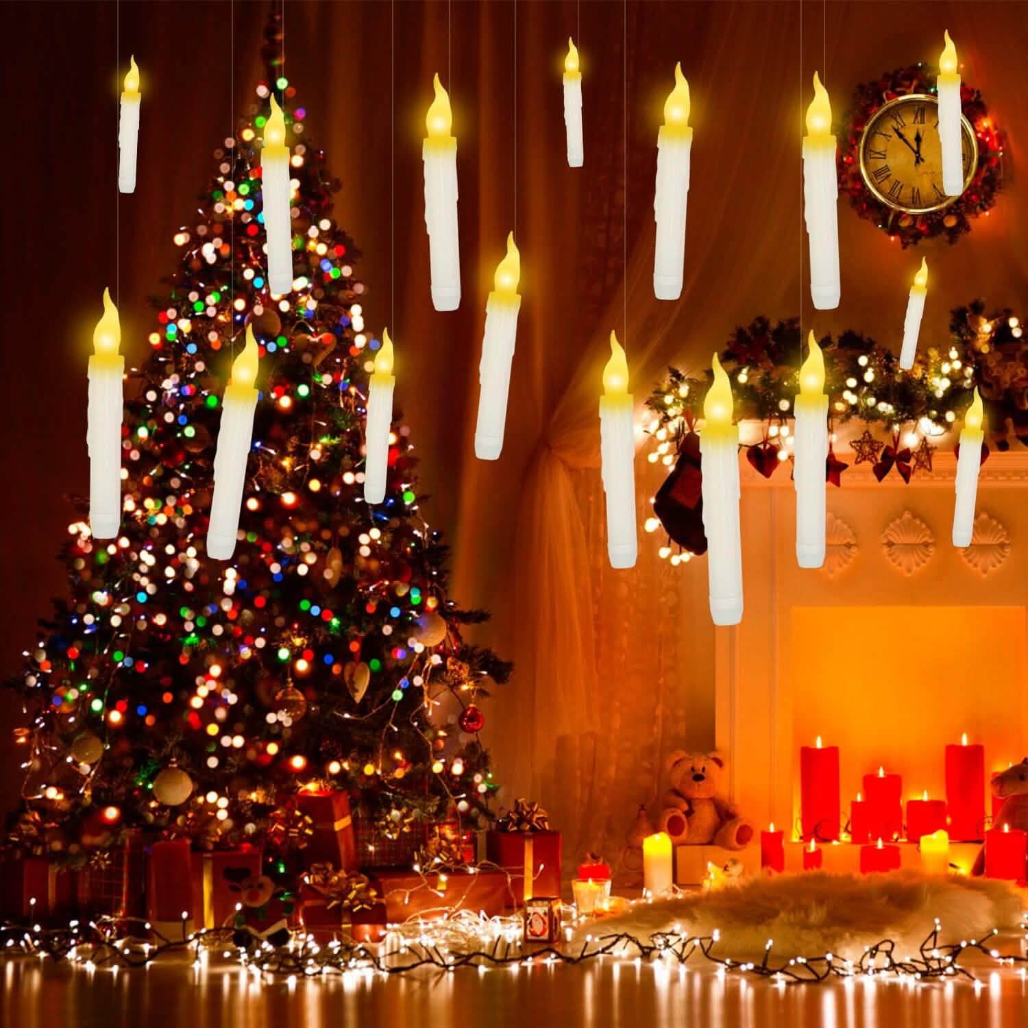 Flameless LED Magic Floating Candles 12-Pieces