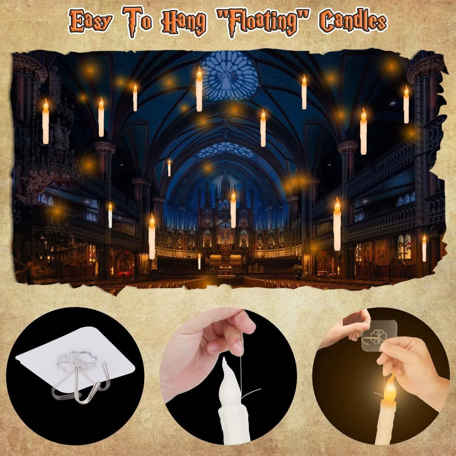 Flameless LED Magic Floating Candles 12-Pieces