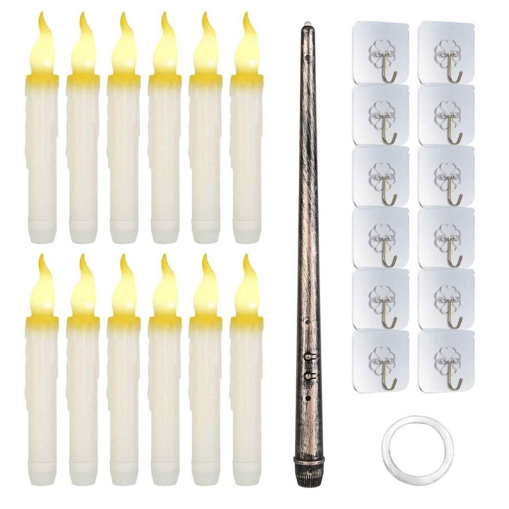 Flameless LED Magic Floating Candles 12-Pieces