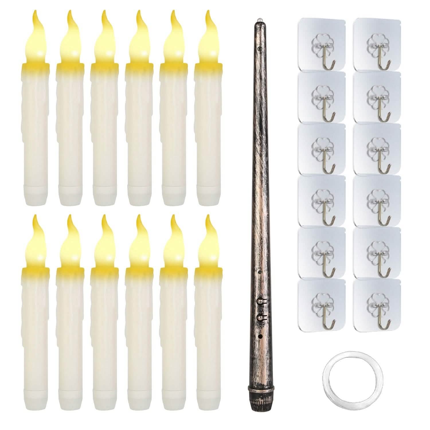 Flameless LED Magic Floating Candles 12-Pieces