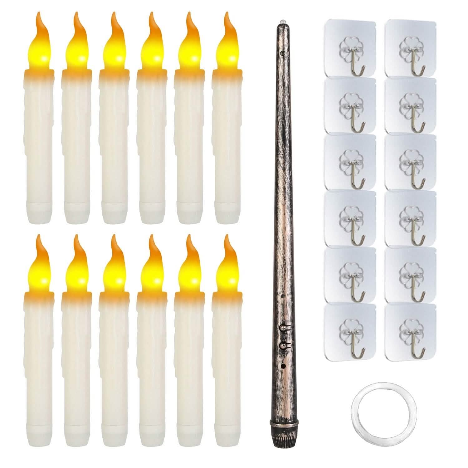 Flameless LED Magic Floating Candles 12-Pieces