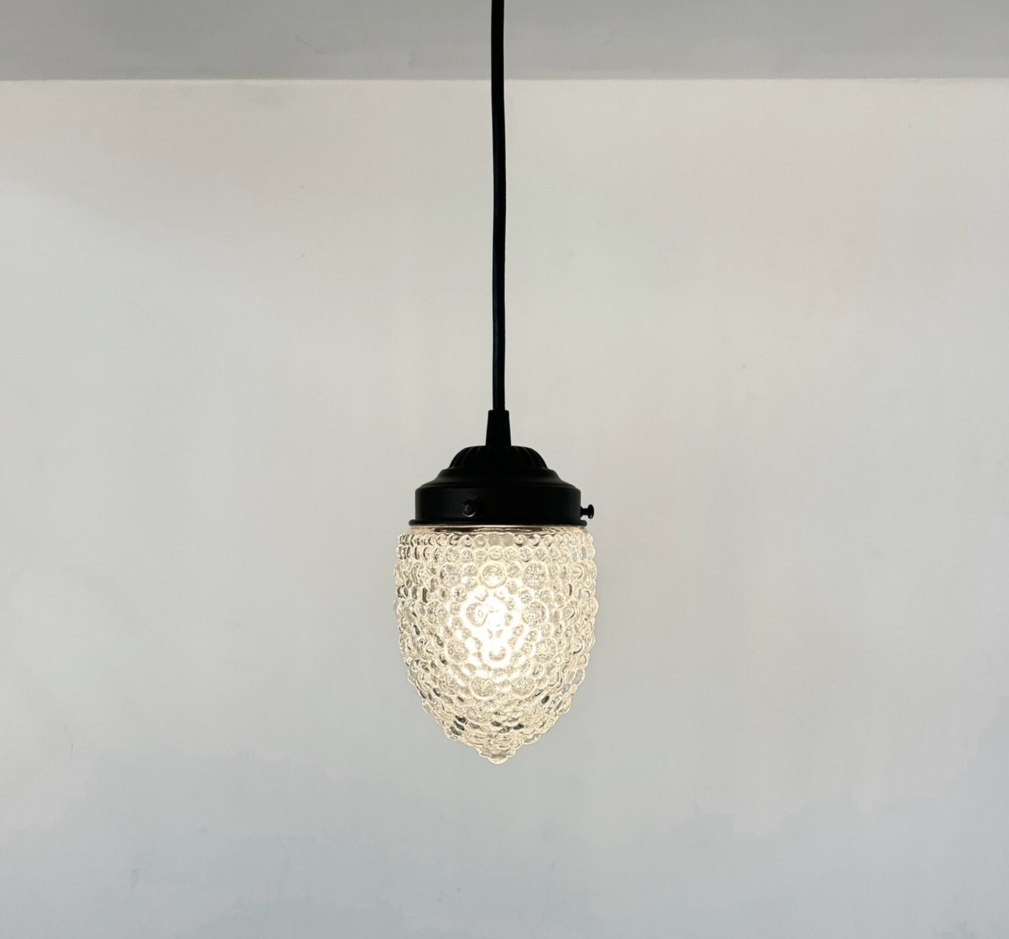 Antique Style Torpedo Tinted Teardrop Hobnail Pendant