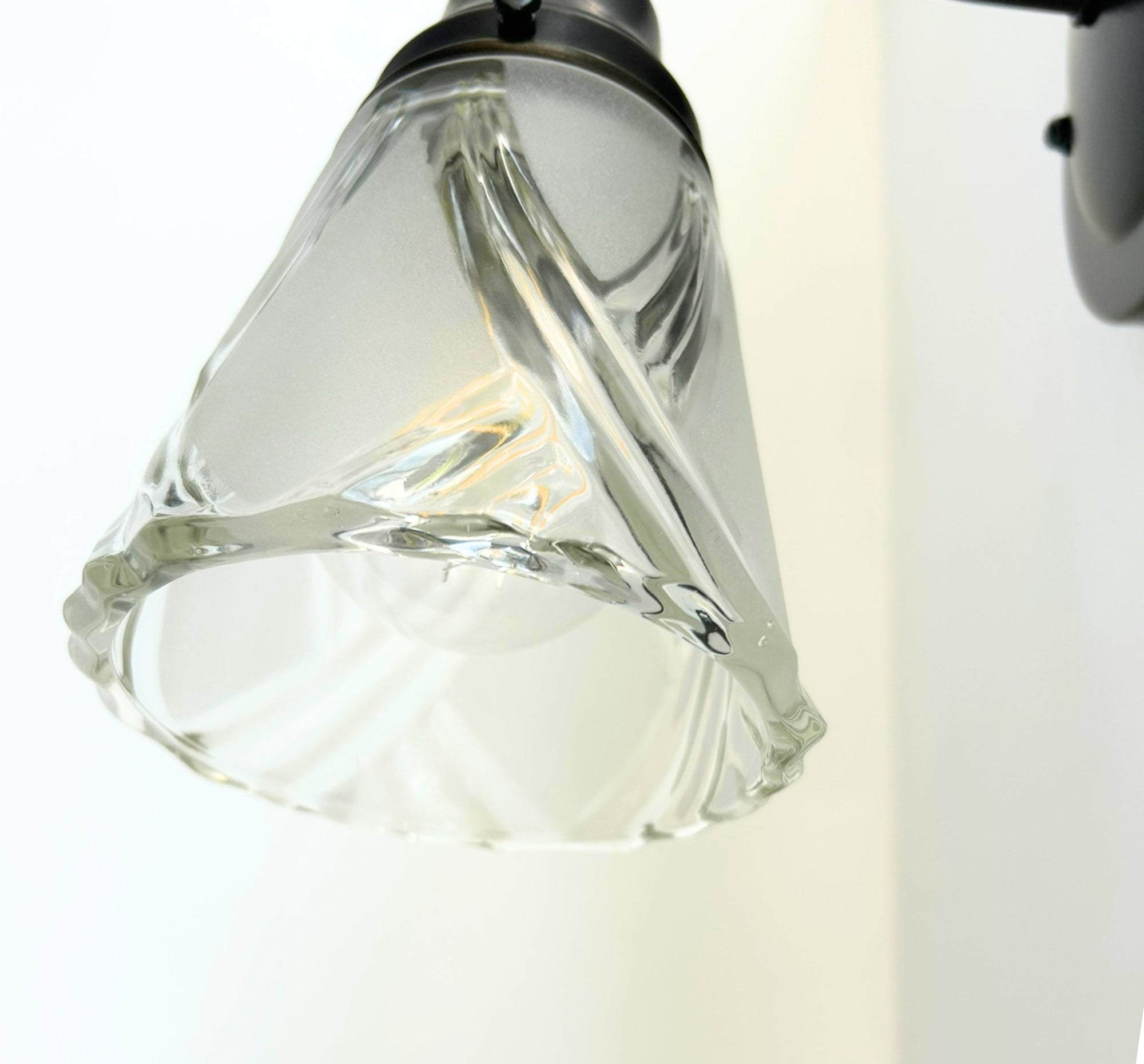 Frost and Clear Crossed Glass Wall Sconce Pendant Light