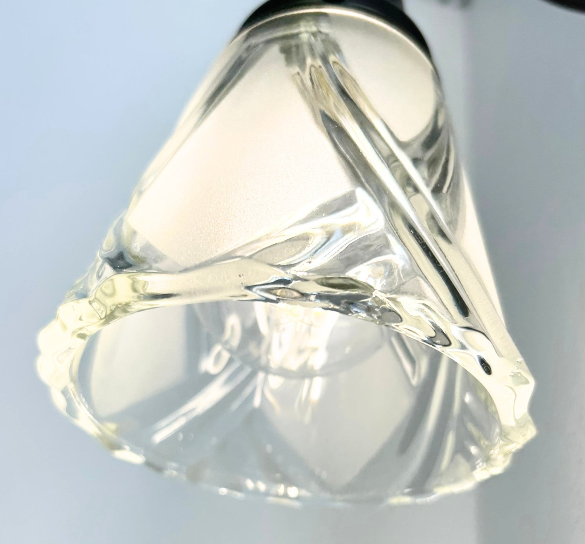 Frost and Clear Crossed Glass Wall Sconce Pendant Light