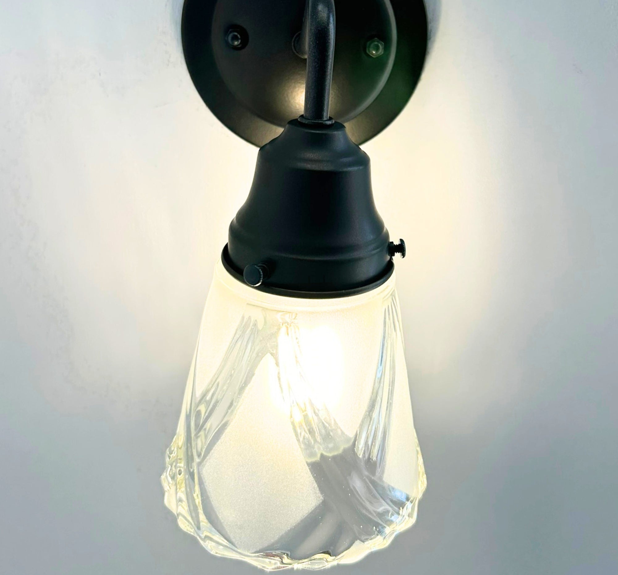 Frost and Clear Crossed Glass Wall Sconce Pendant Light
