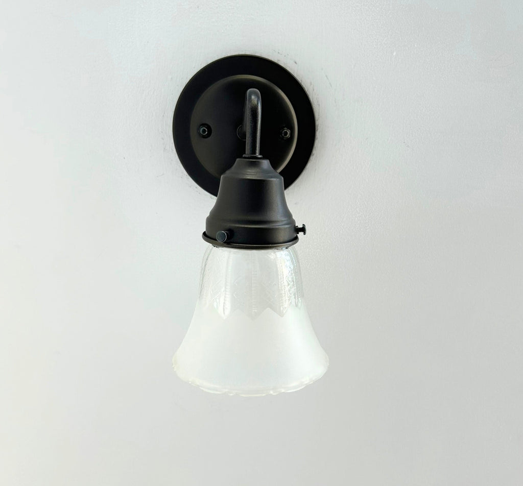 Delicate Frost and Clear Square/Cross Glass Wall Sconce Pendant Light