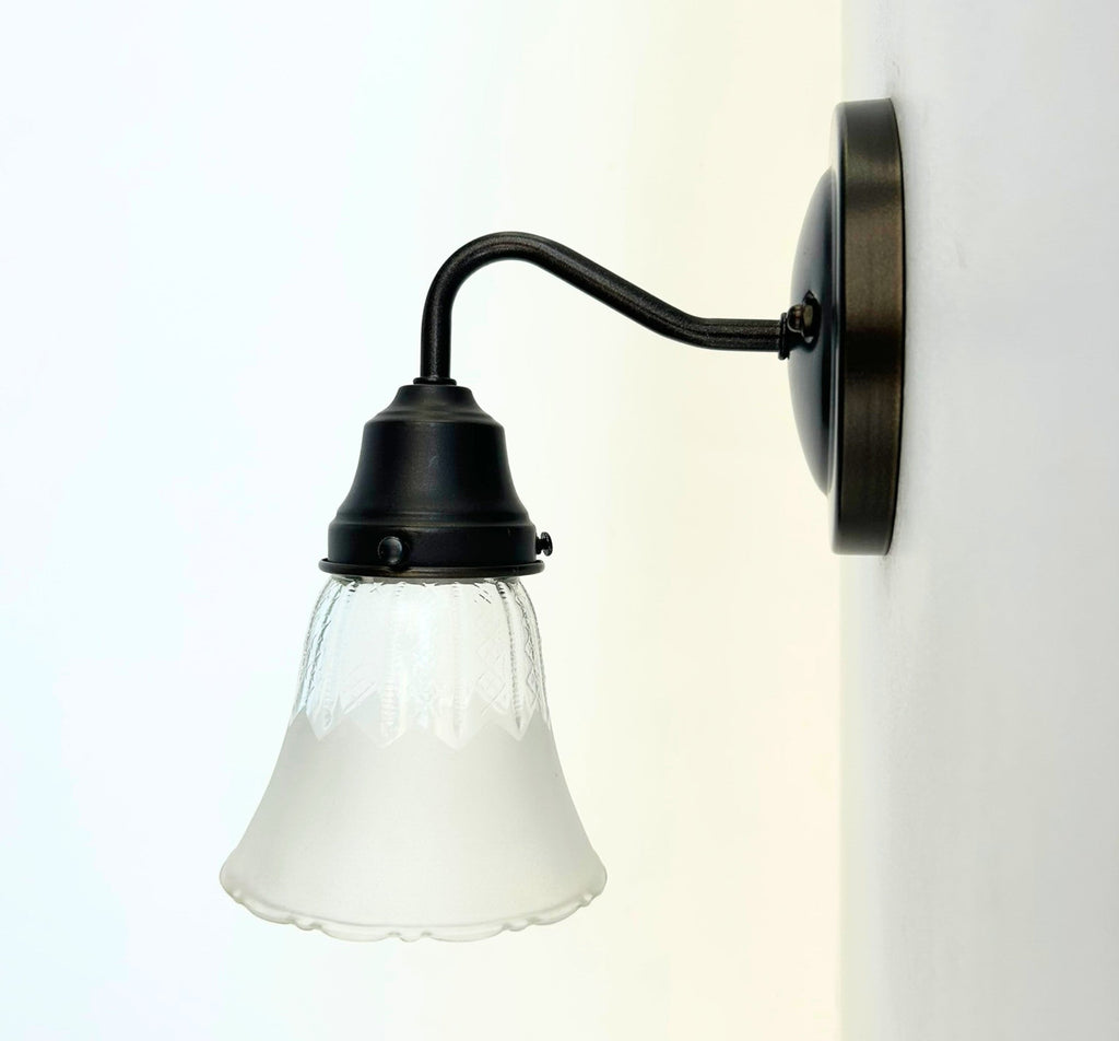 Delicate Frost and Clear Square/Cross Glass Wall Sconce Pendant Light
