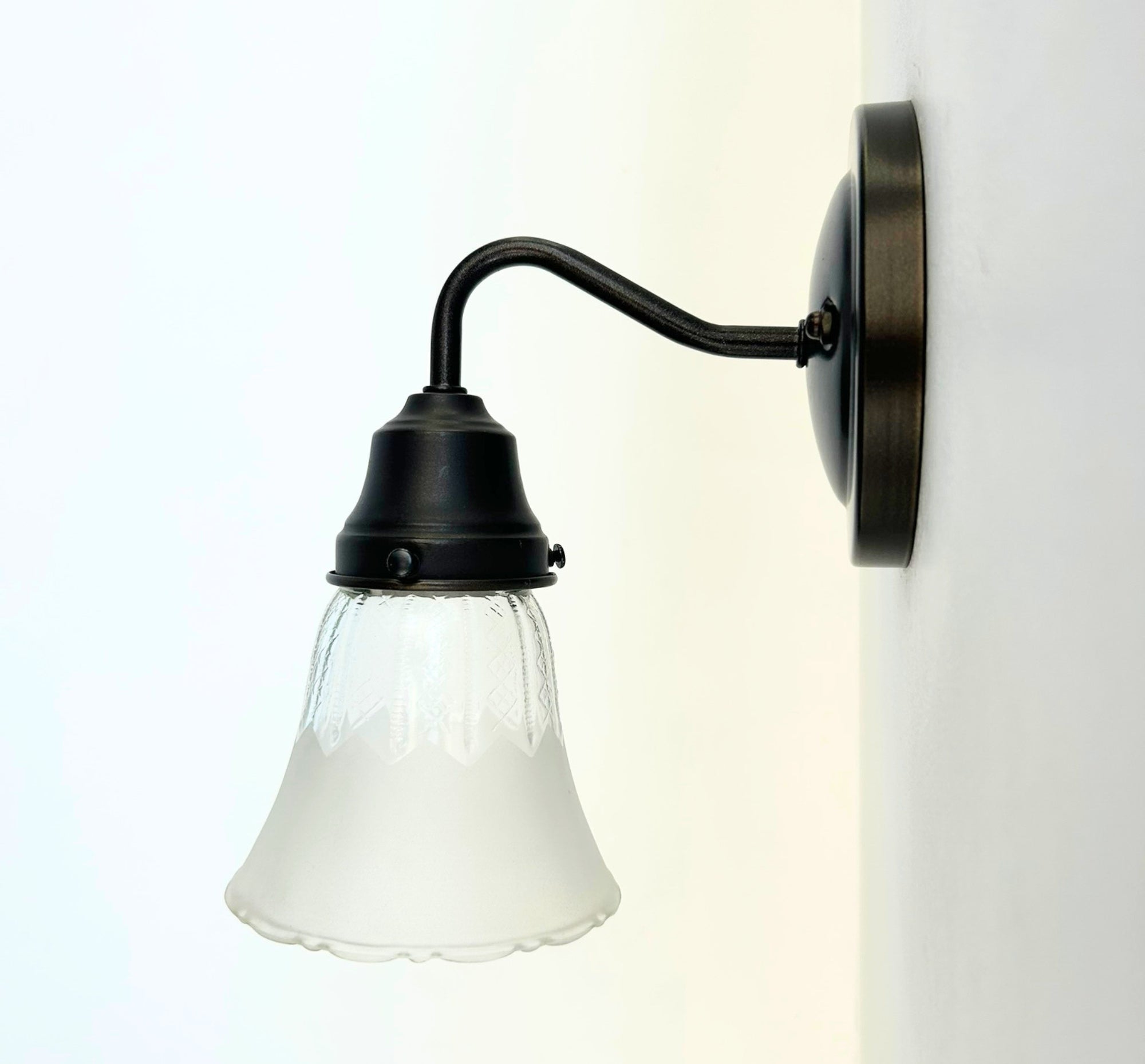 Delicate Frost and Clear Square/Cross Glass Wall Sconce Pendant Light