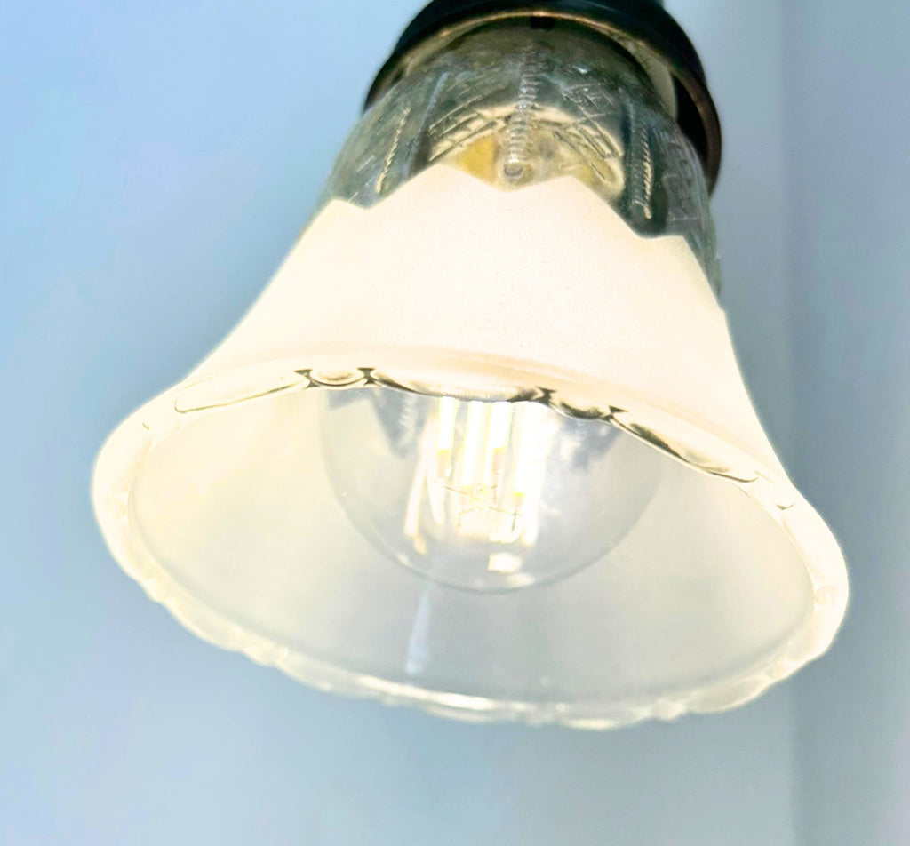 Delicate Frost and Clear Square/Cross Glass Wall Sconce Pendant Light