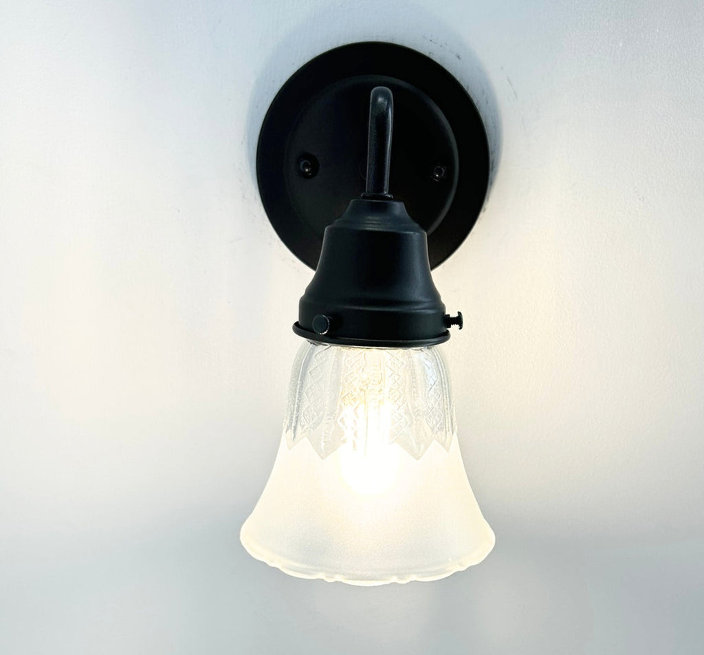 Delicate Frost and Clear Square/Cross Glass Wall Sconce Pendant Light