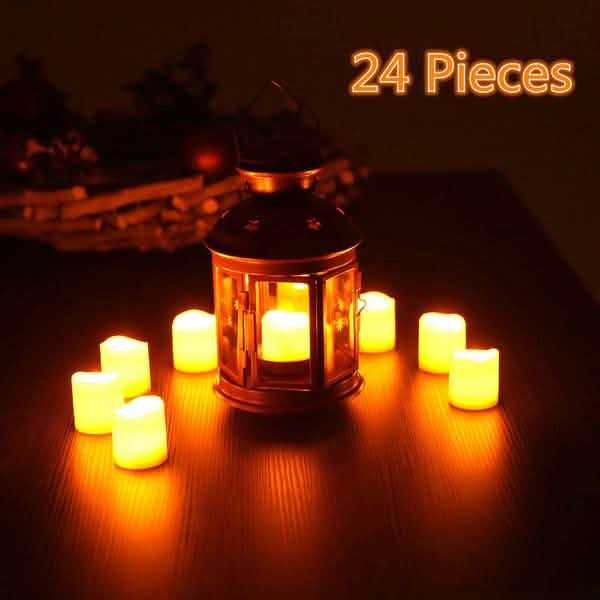 24‑Pack LED Tealight Candles Flameless