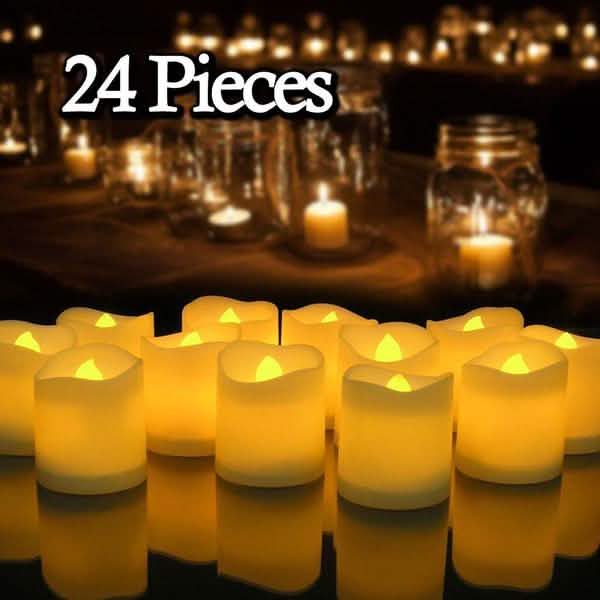 24‑Pack LED Tealight Candles Flameless