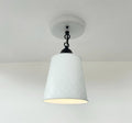 Embossed White Tin Ceiling Light