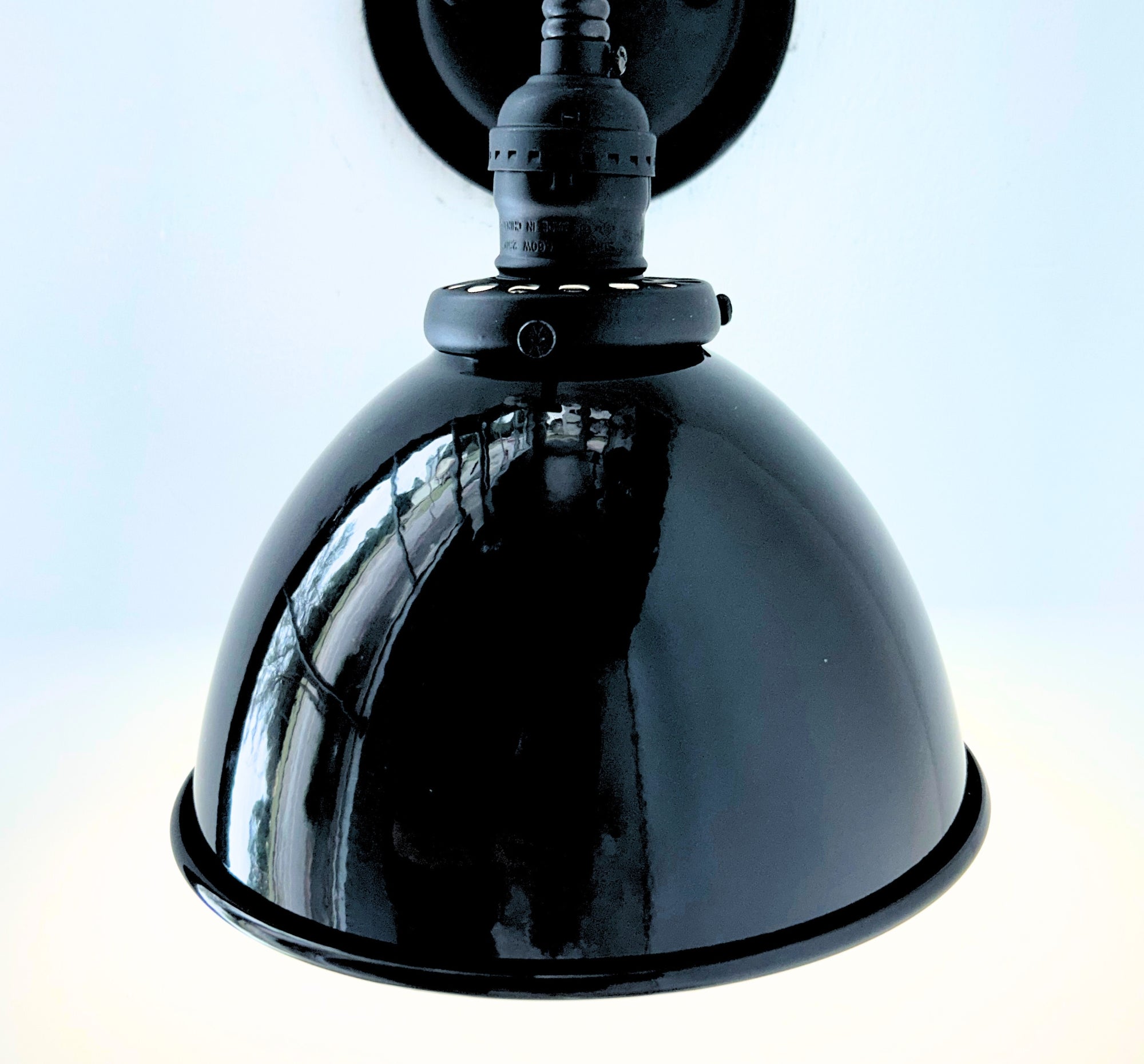 Black Farmhouse Wall Sconce - LED Compatible Vintage Fixture - Cozy Lighting
