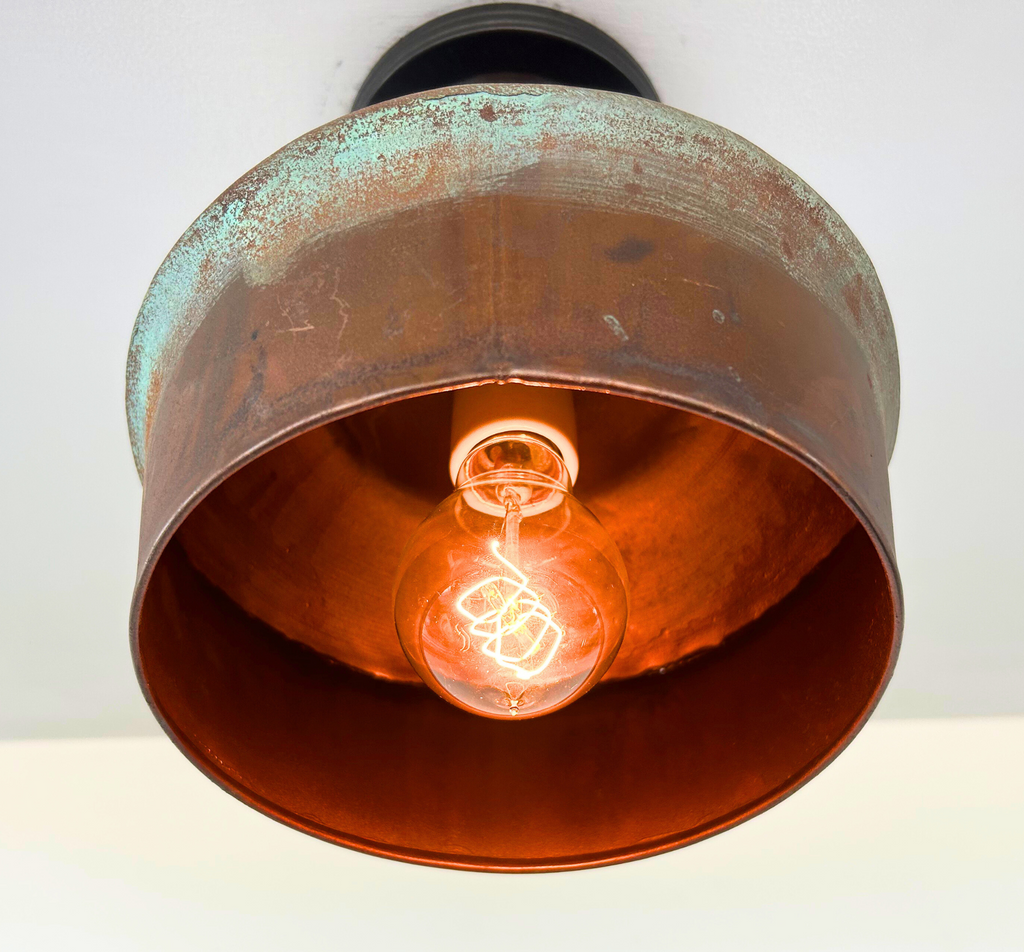 Modern Handcrafted Copper Pendant Light 8.5"