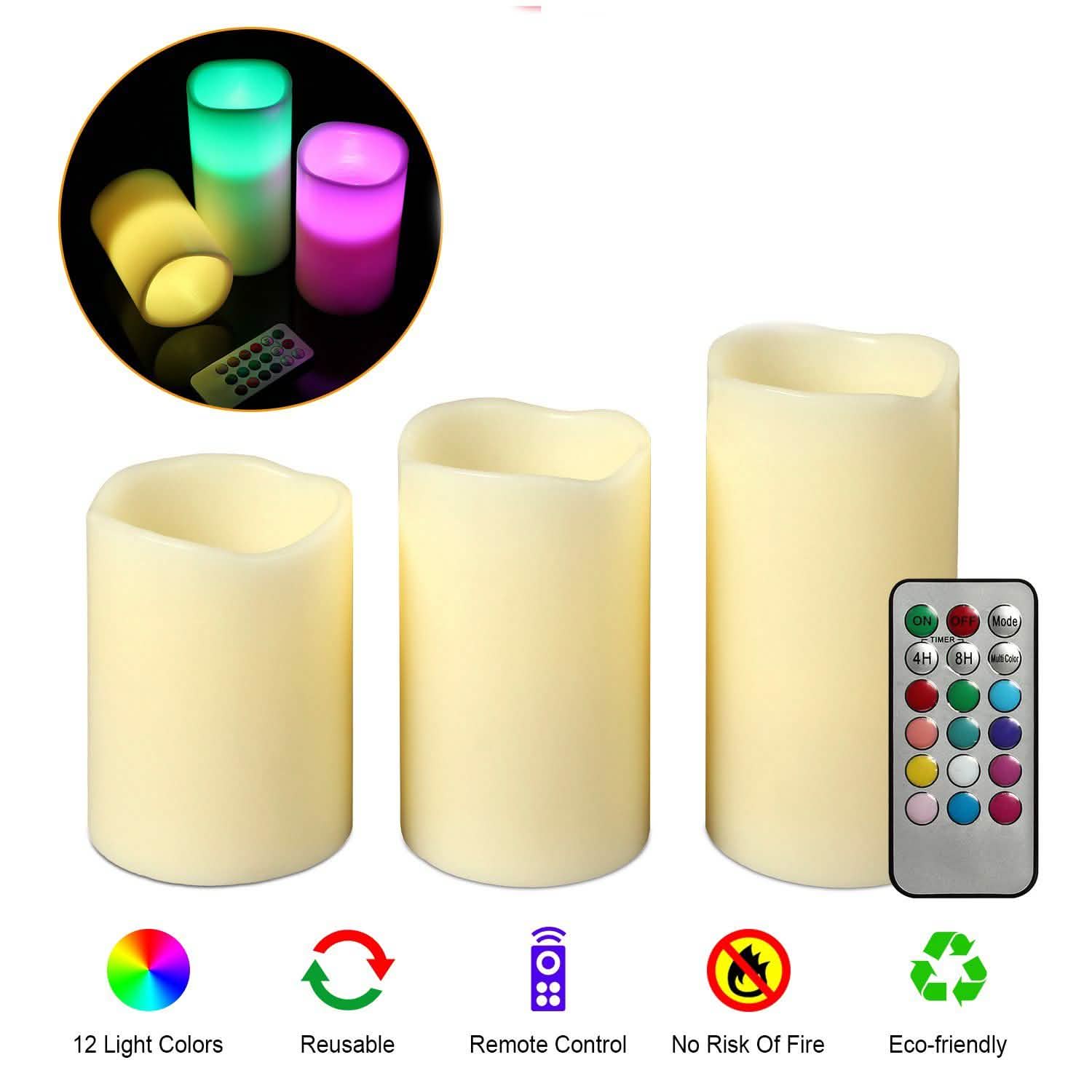 3-Piece Flameless Votive Candles