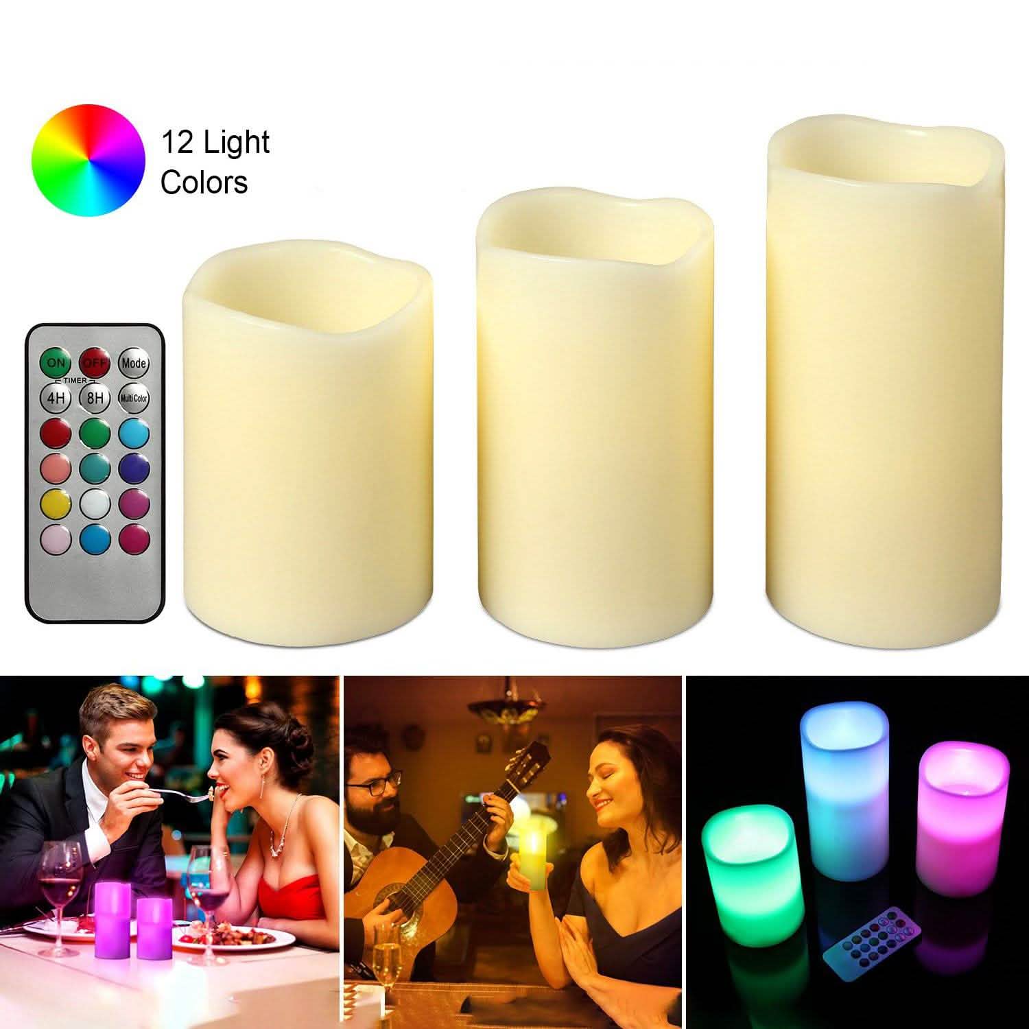 3-Piece Flameless Votive Candles