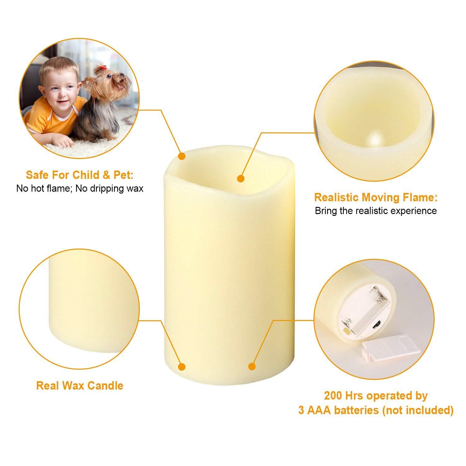 3-Piece Flameless Votive Candles