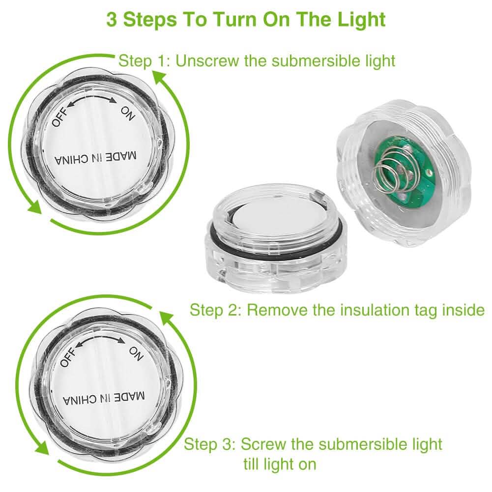 Submersible LED Candle Tea Lights 3‑Pack