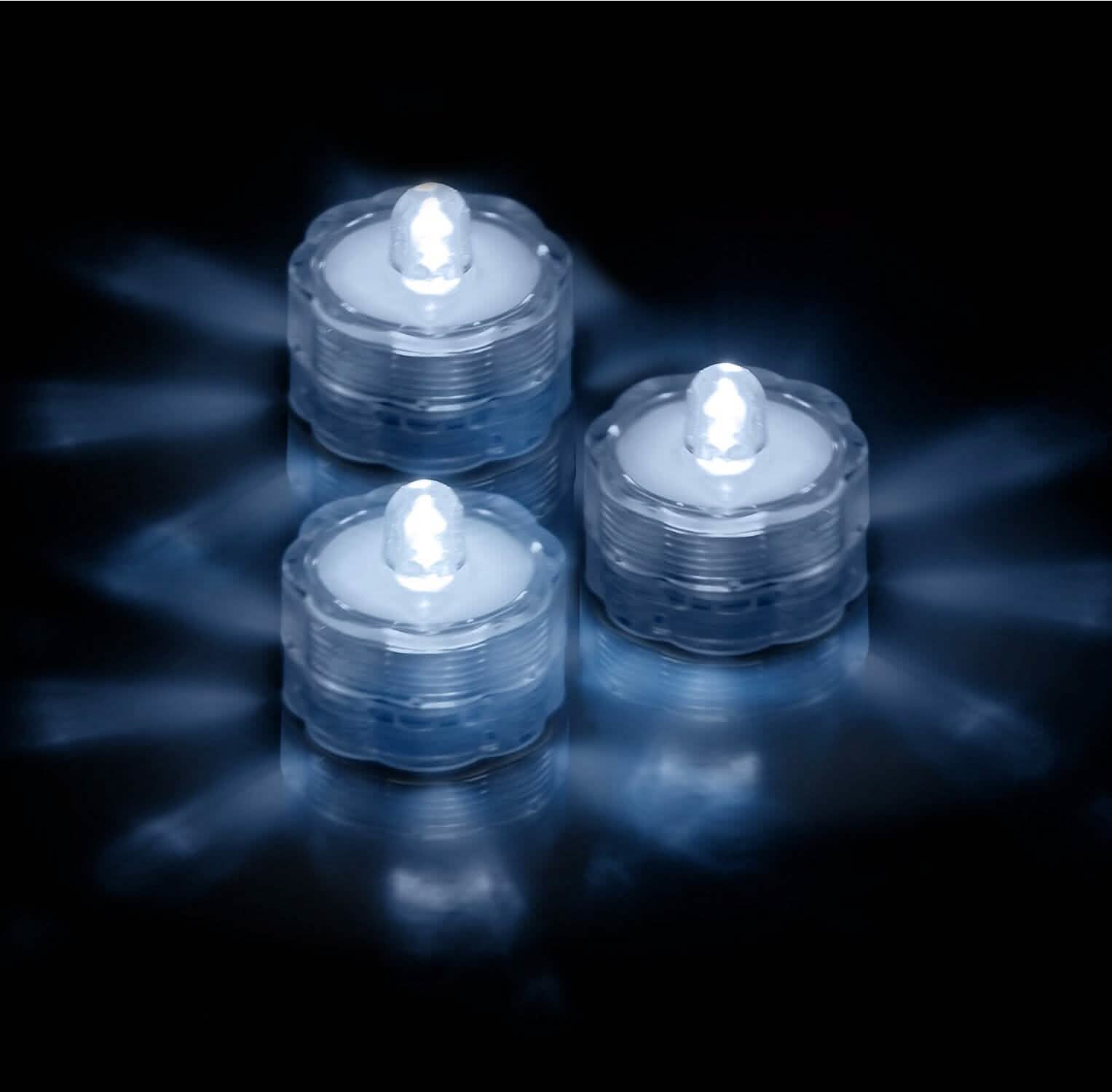 Submersible LED Candle Tea Lights 3‑Pack