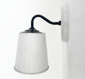 Embossed White Tin Wall Sconce