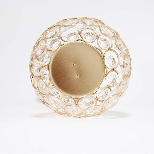 Gold Crystal Tealight Candle Holders Set for Decor