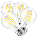 Dimmable LED Clear 60W Eq. A19 - 4 Pack