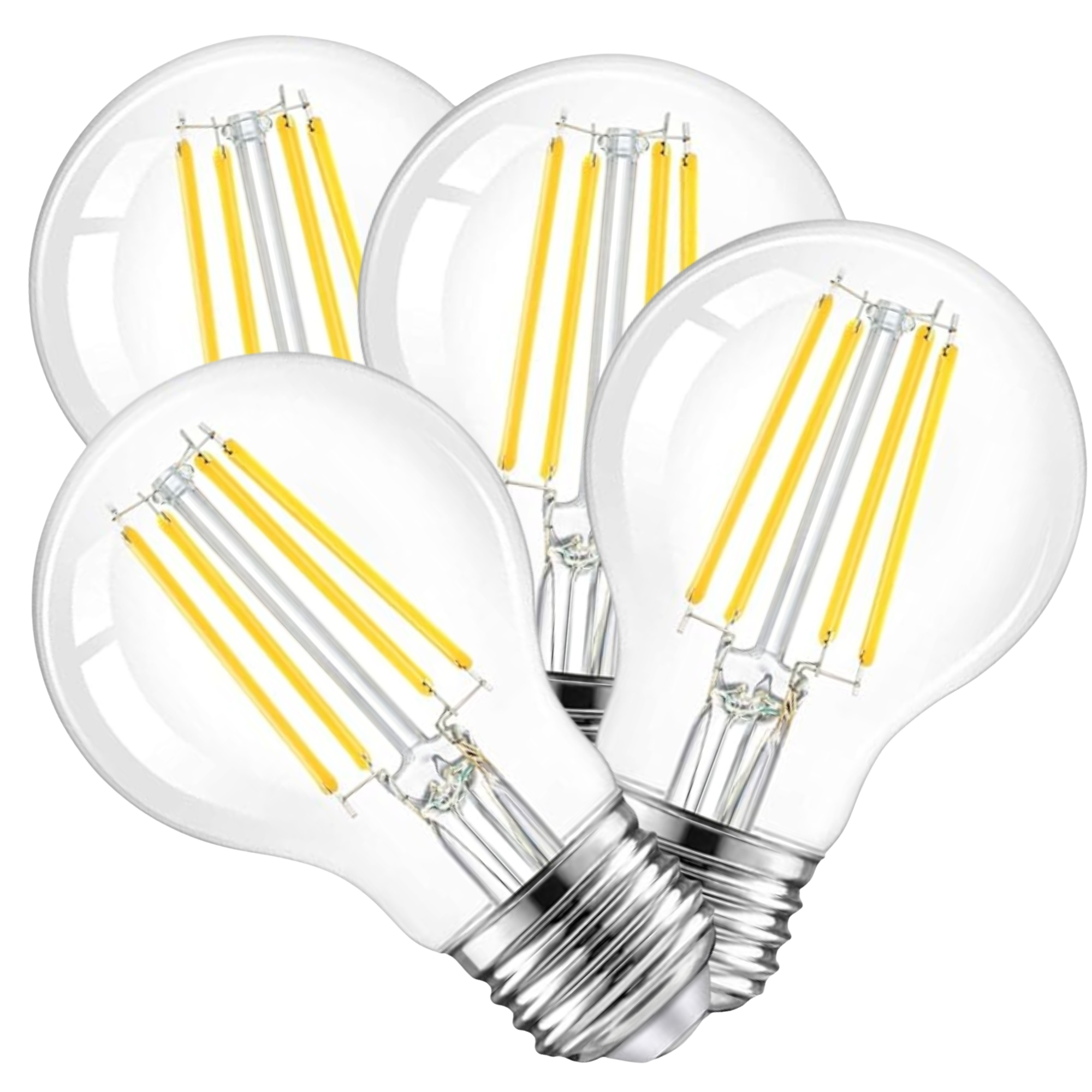 Dimmable LED Clear 60W Eq. A19 - 4 Pack