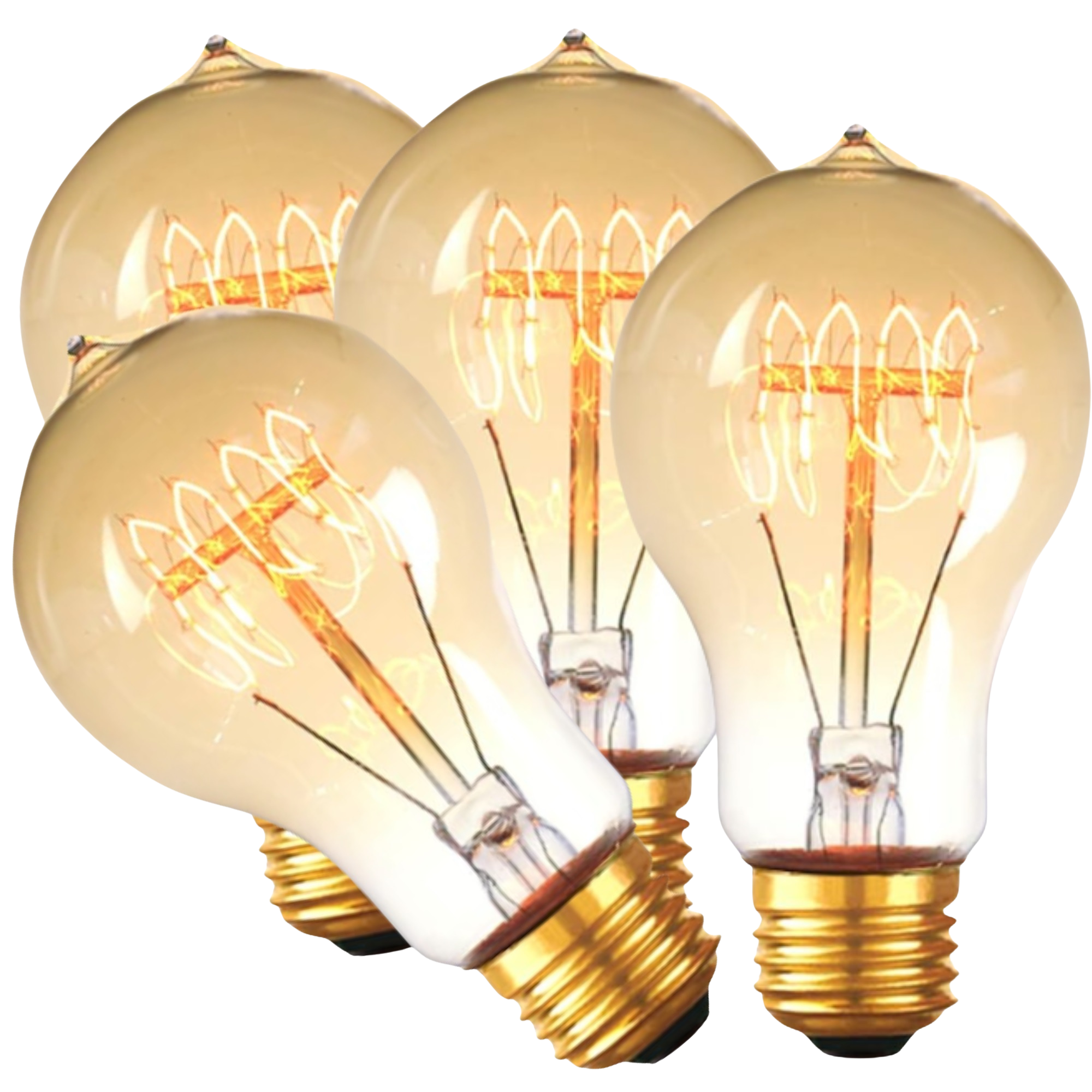Dimmable Incandescent Spiral 60W - 4 Pack