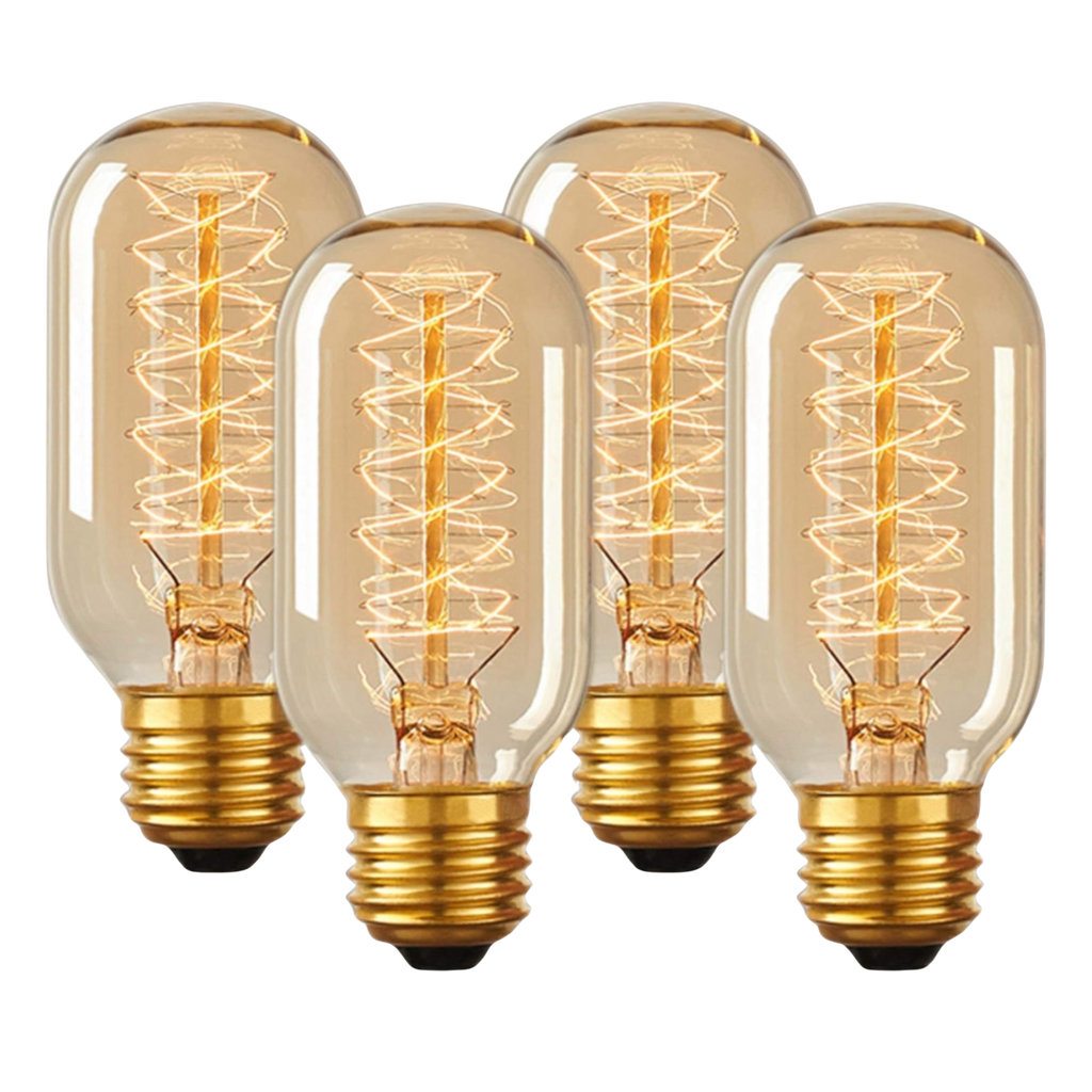 Dimmable Incandescent Tube Bulbs – 40W (4‑Pack)