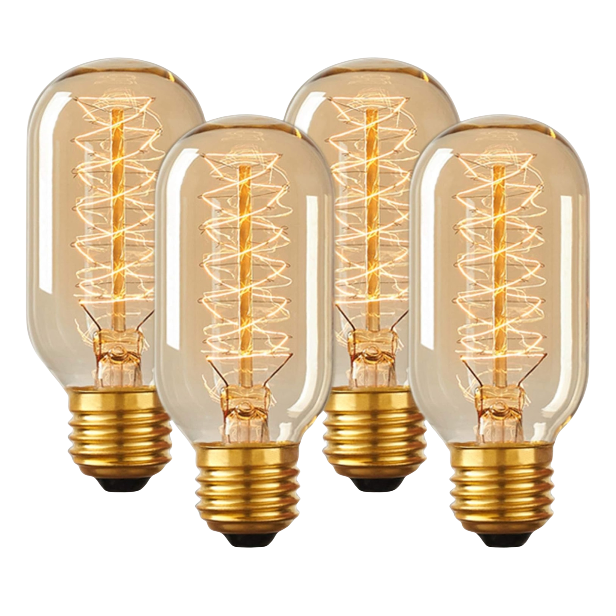 Dimmable Incandescent Tube Bulbs – 40W (4‑Pack)