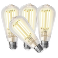 Dimmable Vintage Teardrop LED Bulbs – 4‑Pack