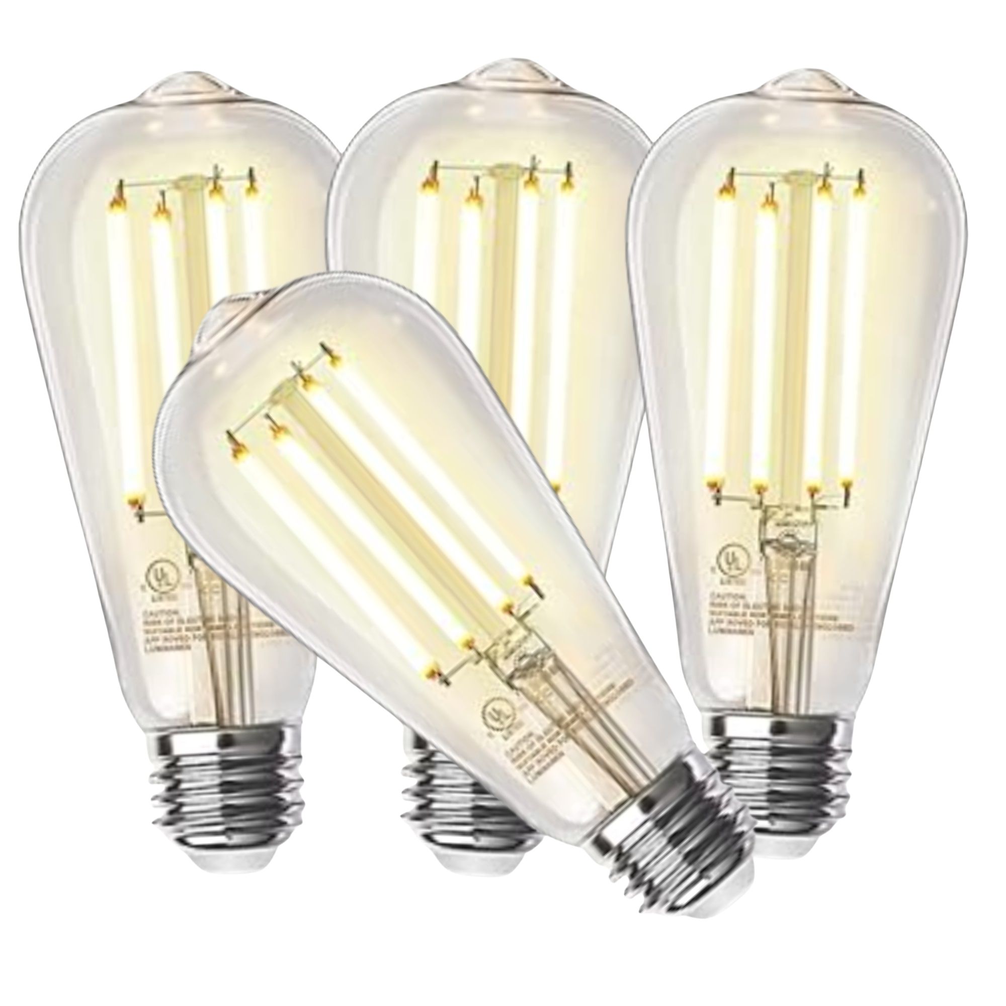 Dimmable Vintage Teardrop LED Bulbs – 4‑Pack