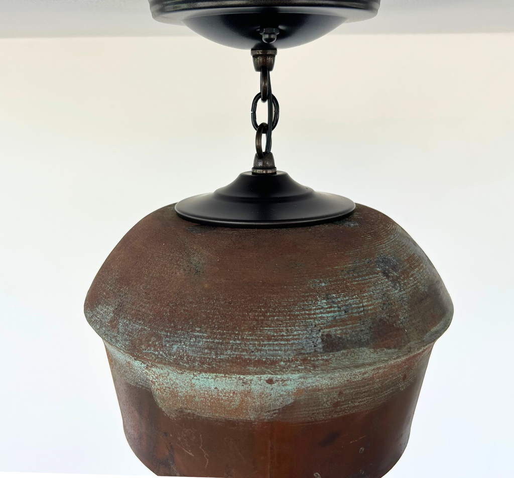 Modern Handcrafted Copper Pendant Light 8.5"