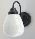 Retro Ribbon Milk Glass Sconce