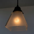 Vintage Frosted Square 1960s Pendant