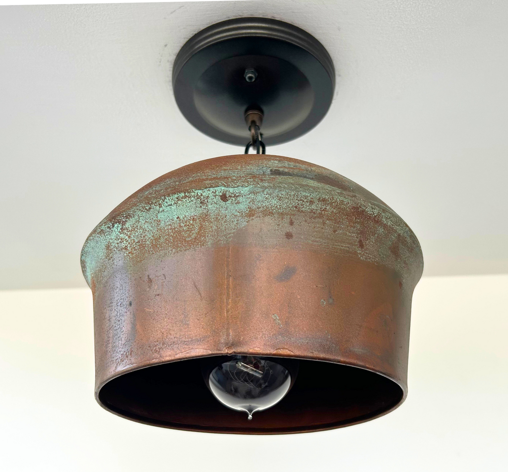 Modern Handcrafted Copper Pendant Light 8.5"