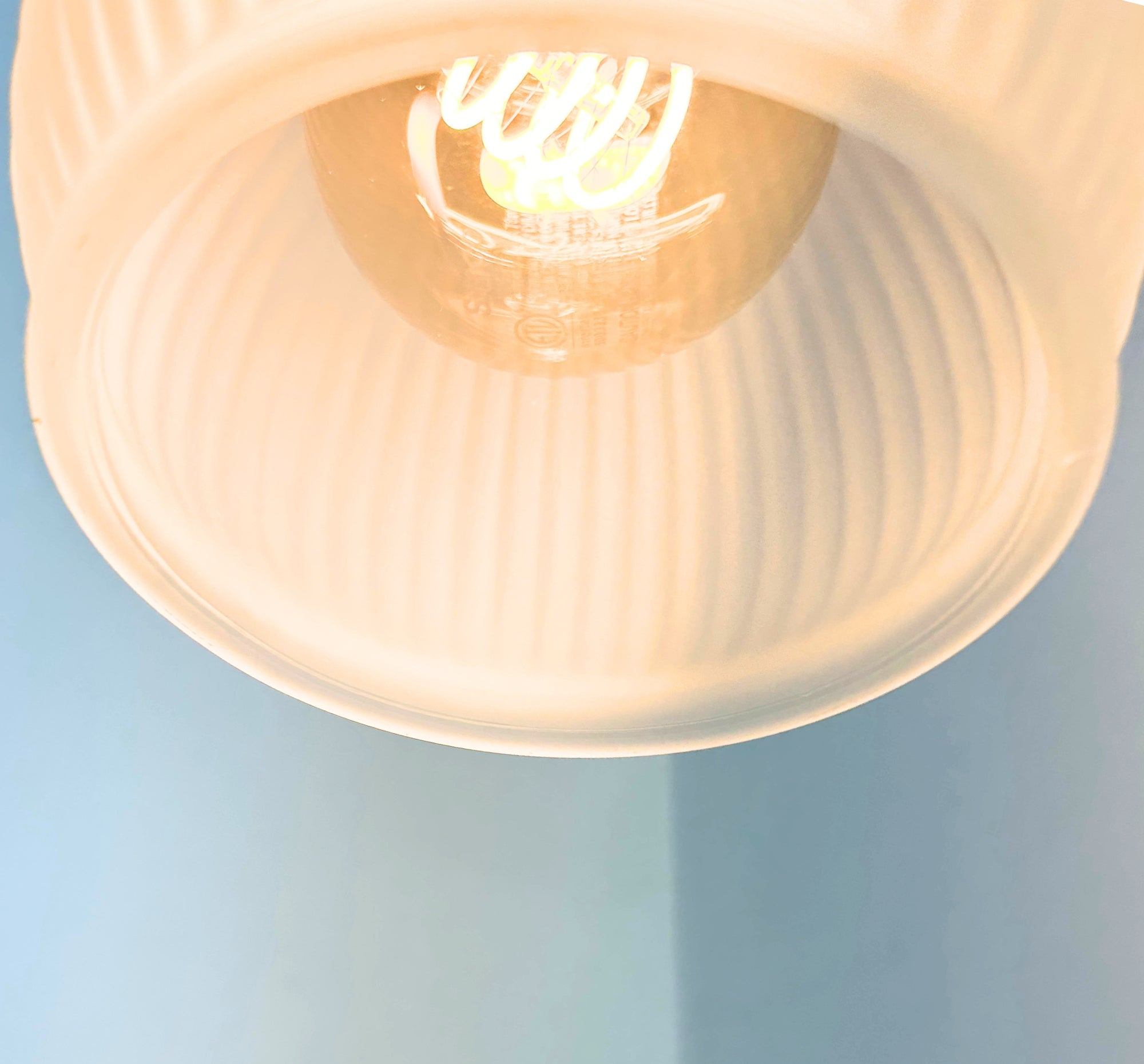 Holophane Fluted Pear Frosted Glass Sconce