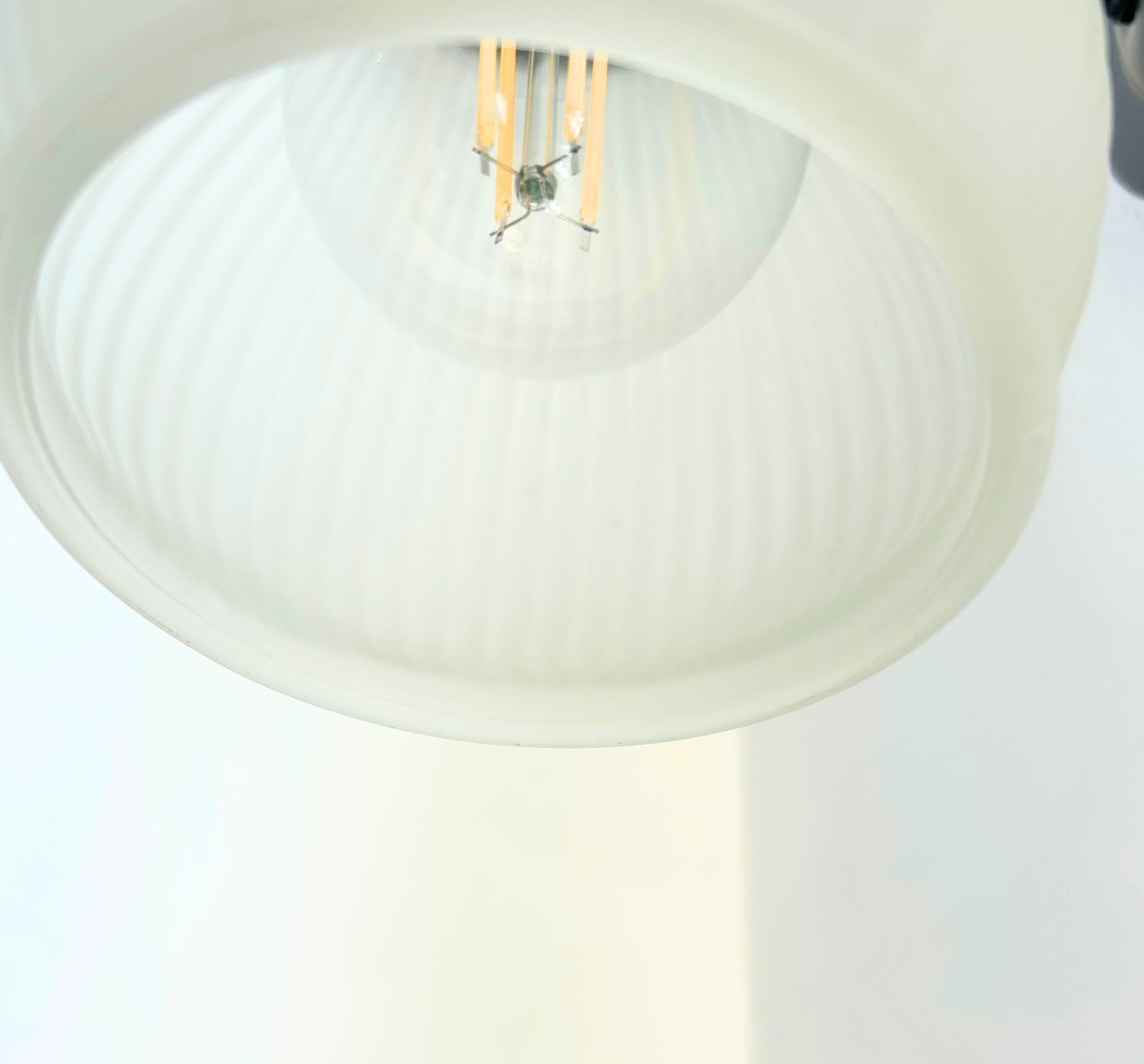 Holophane Fluted Pear Frosted Glass Sconce