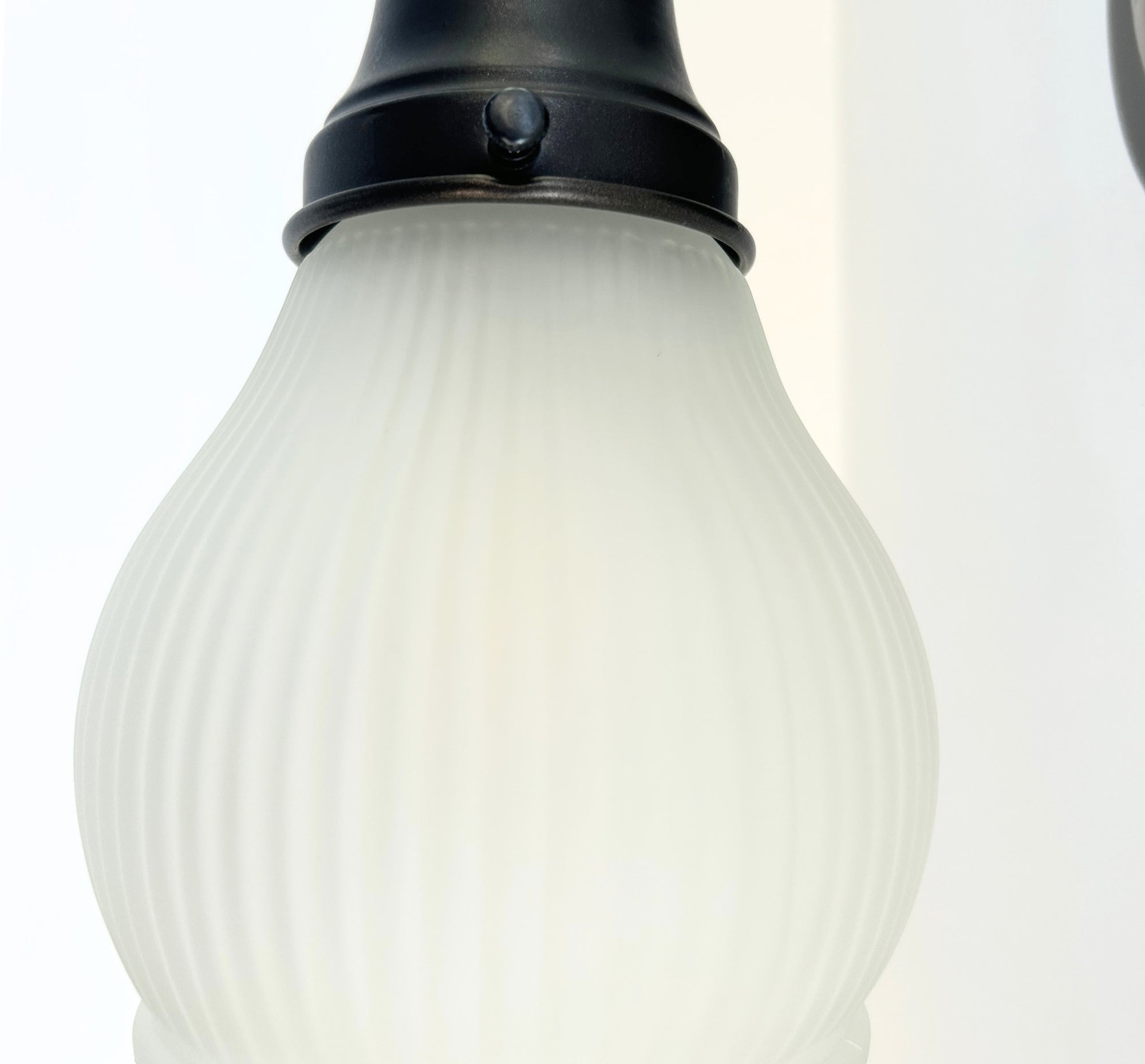 Holophane Fluted Pear Frosted Glass Sconce