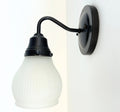 Holophane Fluted Pear Frosted Glass Sconce
