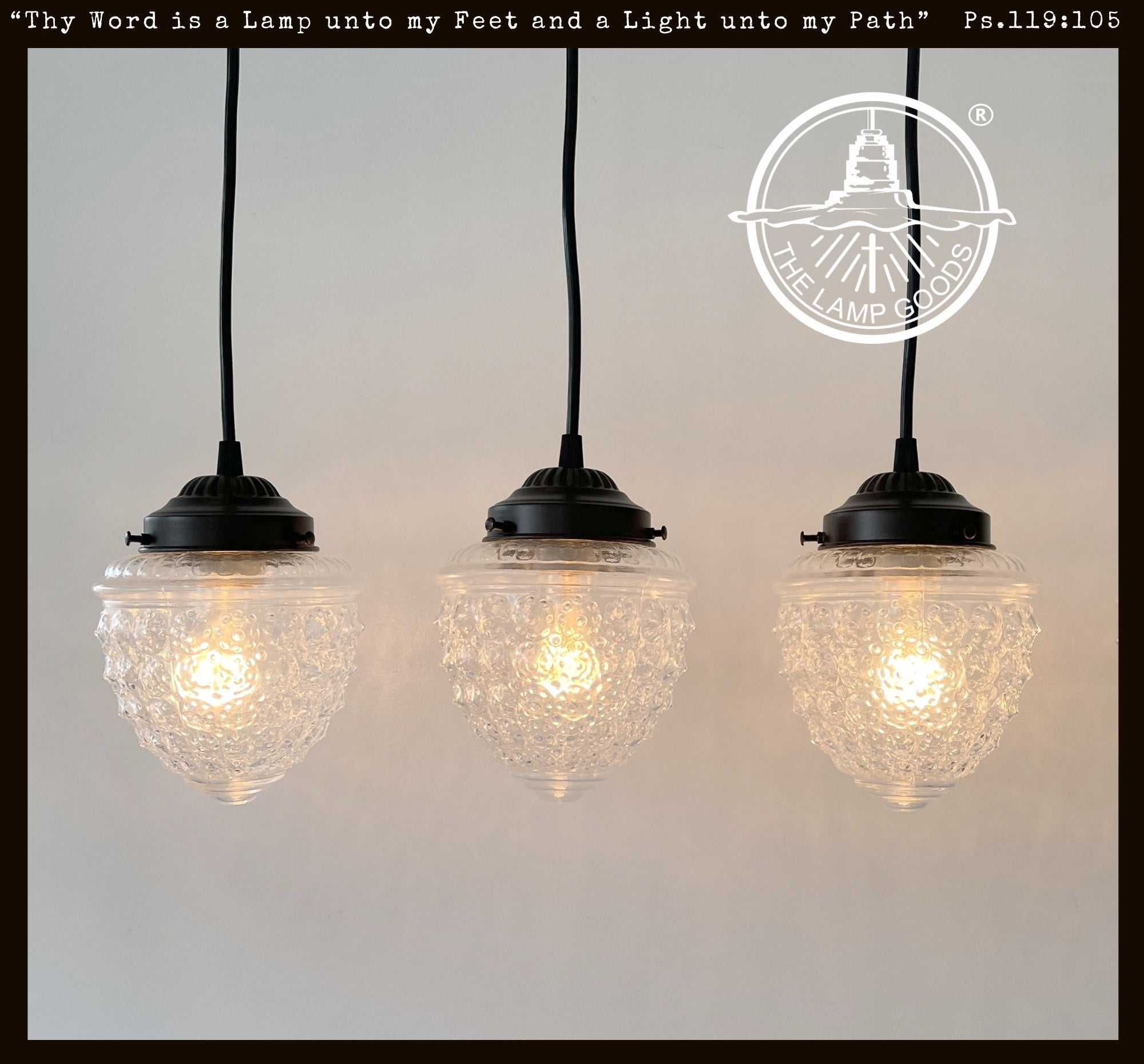 Antique Glass Rectangular Dining Pendant Light
