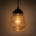 Amber Antique 1960's Glass Pendant Light