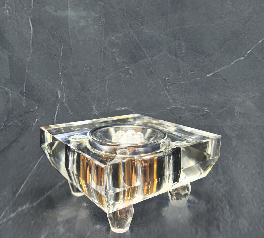 Small Crystal Light Base Clear Finish