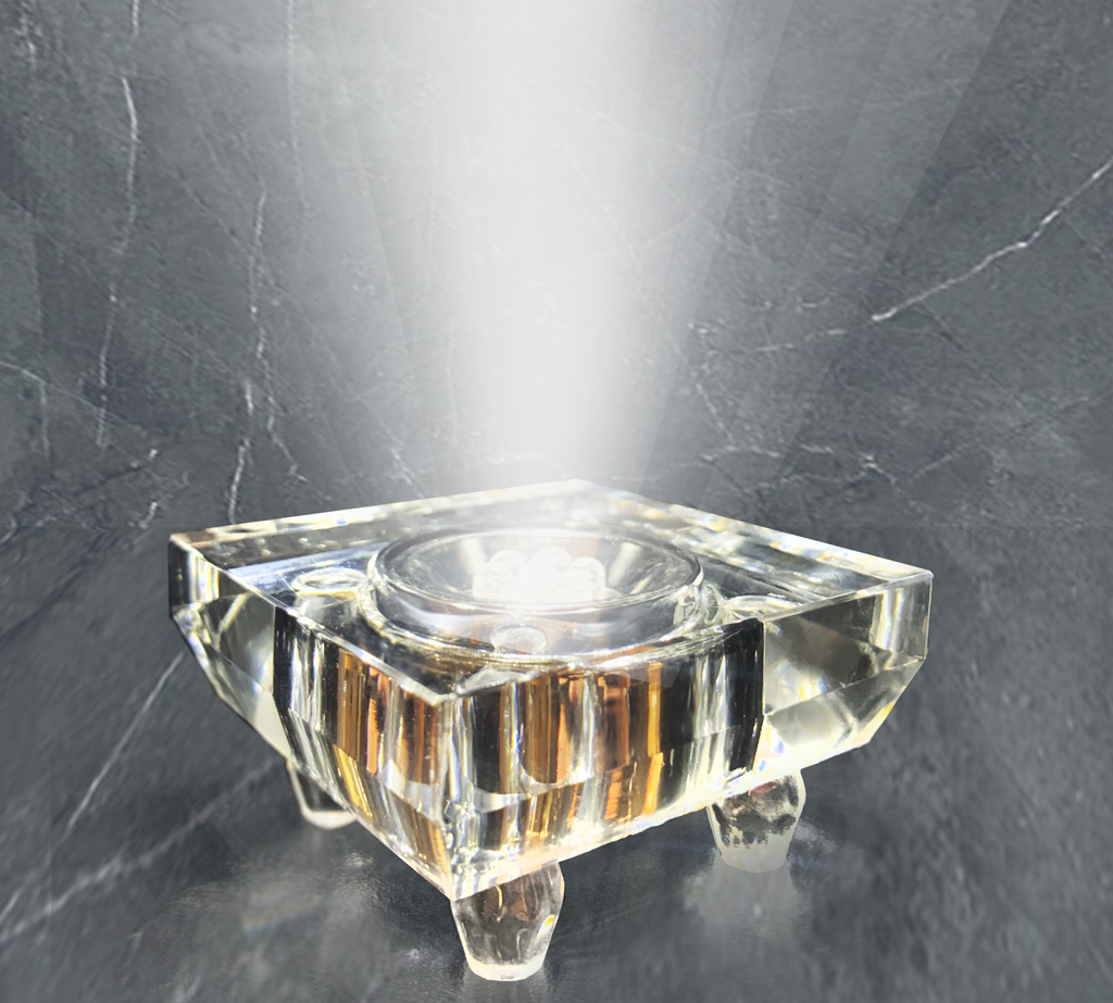 Small Crystal Light Base Clear Finish